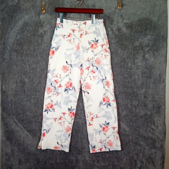 Lulu's Budding Bliss Ivory Floral Print Wide Leg Womens Pants Size Small - Picture 1 of 11